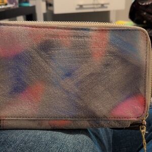 Aimee Kestenberg Pink Blue Tie Dye  Wallet